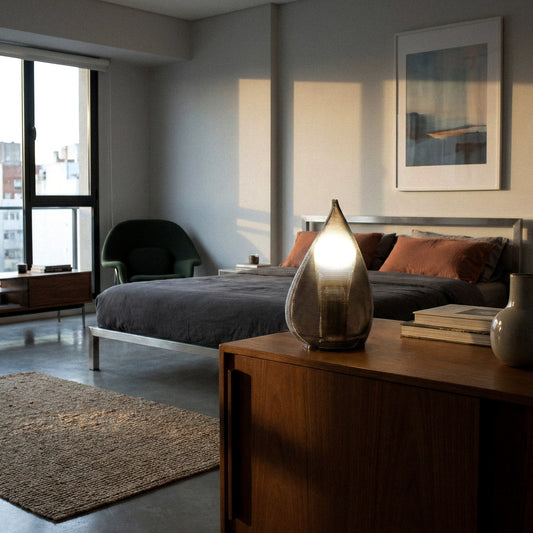 Three Blob lamps styled together
