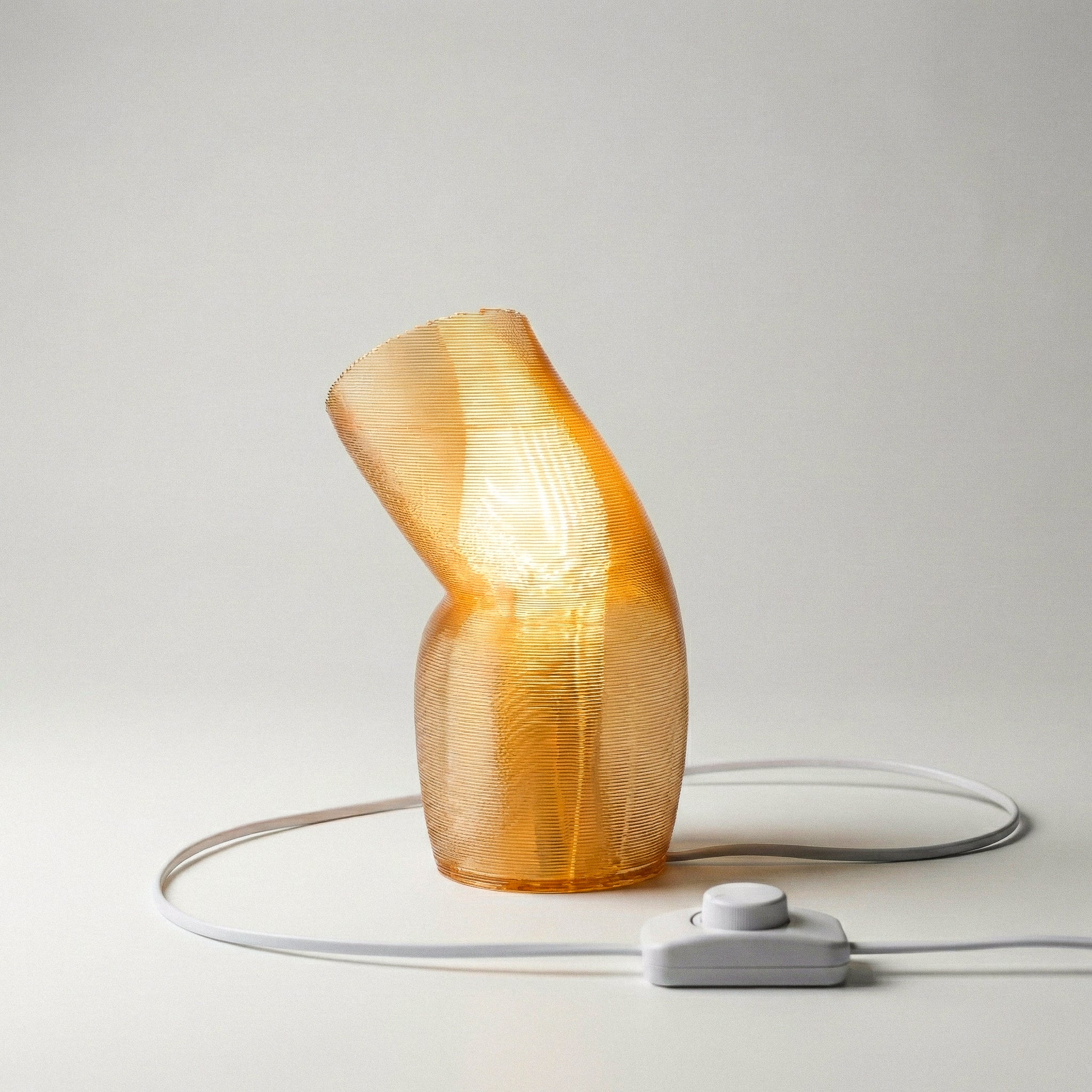 Amber Blob lamp, side view