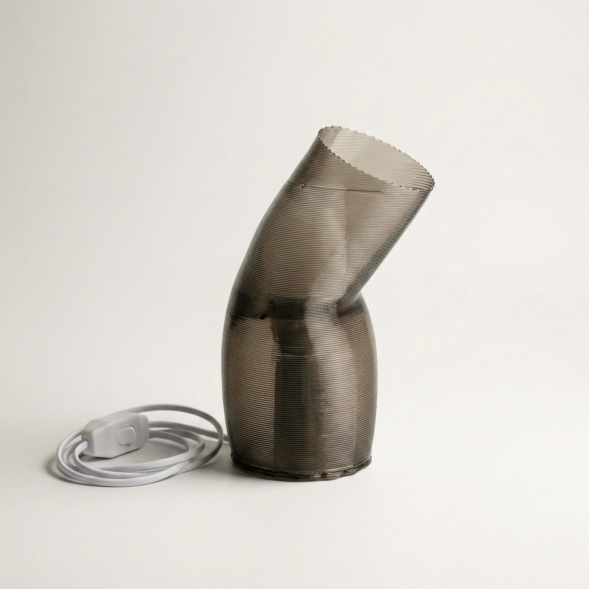 Grey Blob lamp, side view